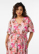 Chiffon maxikjole med V-hals og rysjekant, , Model image number 2