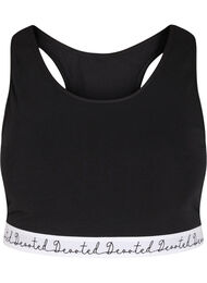 BH med en rund hals i bomull, Black