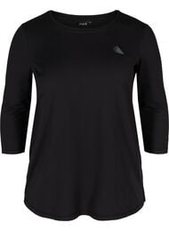 Treningsbluse med 3/4-ermer, Black