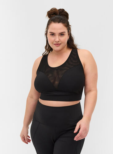Sports-BH med mesh, Black, Model image number 0