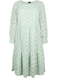 Blondekjole med lange ermer, Pastel Green 