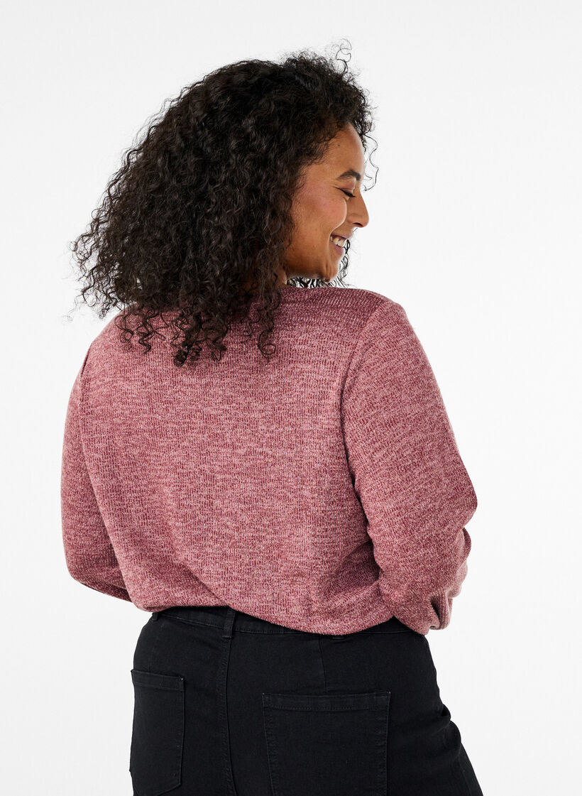 FLASH - Jerseybluse med lange ermer, Rosa, Model image number 2