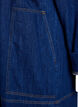 Kort denimkjole med krage og knappelukking, Bl&aring;, Packshot image number 3