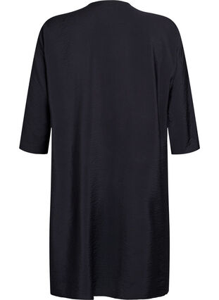 Zizzi Kimono i viskose med 3/4 ermer, Svart, Packshot image number 1