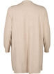 Strikket cardigan med splitt og ribbekanter, Simply Taupe Mel., Packshot image number 1