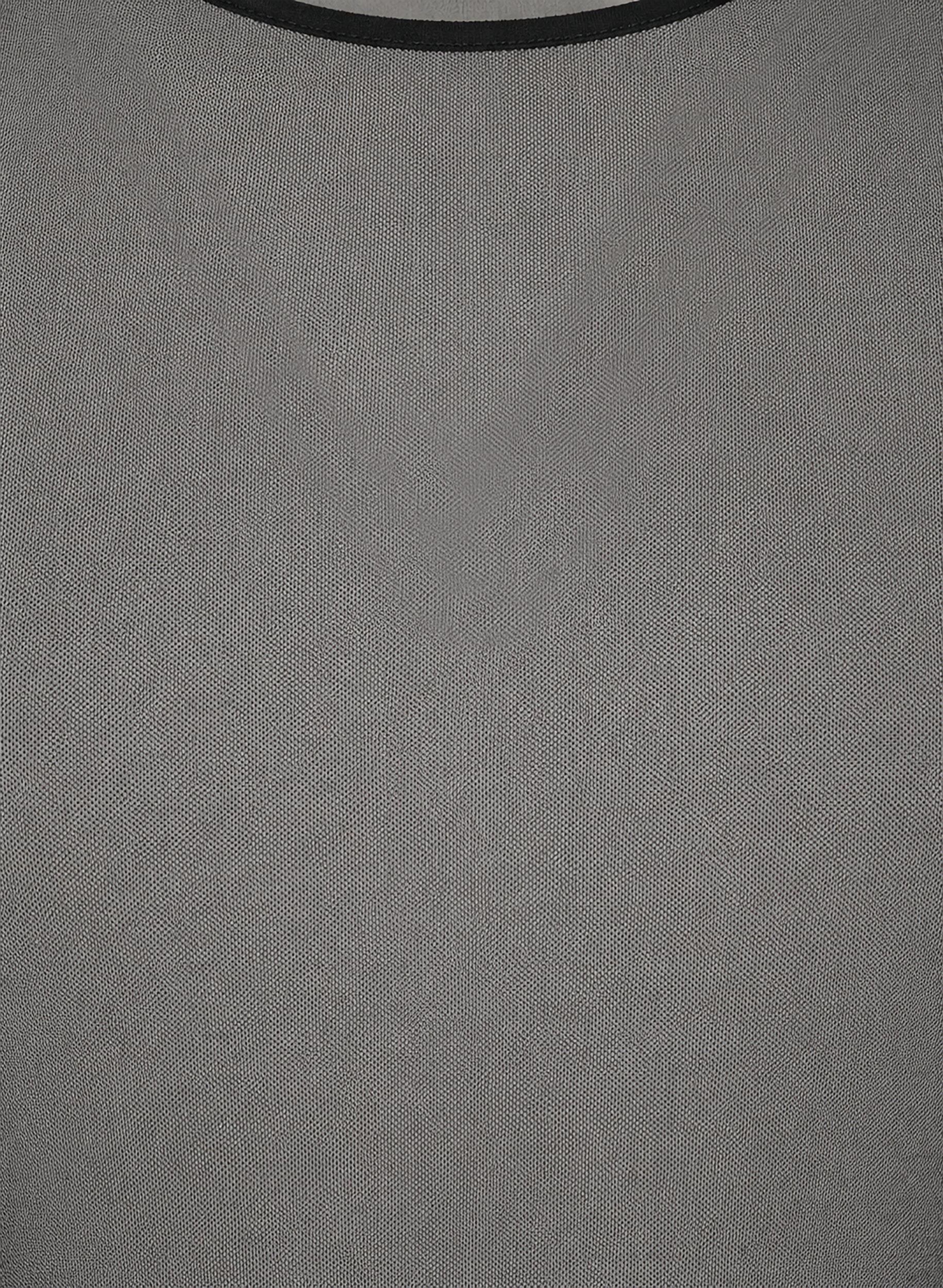 ZizziBluse i mesh med lange ermer, Svart, Packshot image number 2