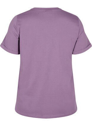 Basis T-skjorte i bomull, Vintage Violet, Packshot image number 1