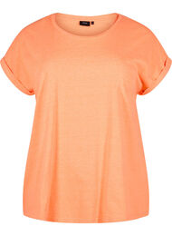 Neonfarget T-skjorte i bomull, Neon Coral