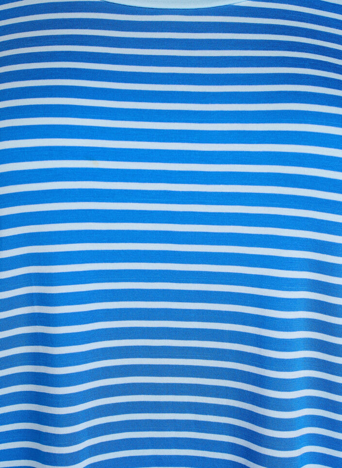 T-skjorte med TENCEL&trade; Lyocell og striper, Bl&aring;, Packshot image number 2
