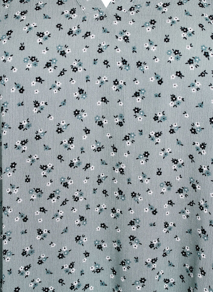 Tunika med blomsterprint og 3/4 ermer, Ch.Green Small F.AOP, Packshot image number 2