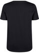 T-skjorte i bomull med trykk, Black w. Silverlion, Packshot image number 1