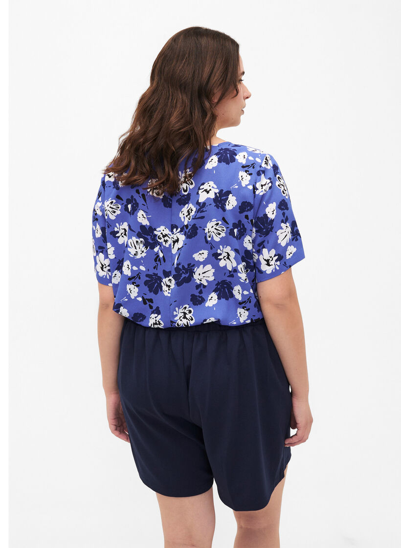 FLASH - Løstsittende shorts med lommer, Blå, Model image number 2