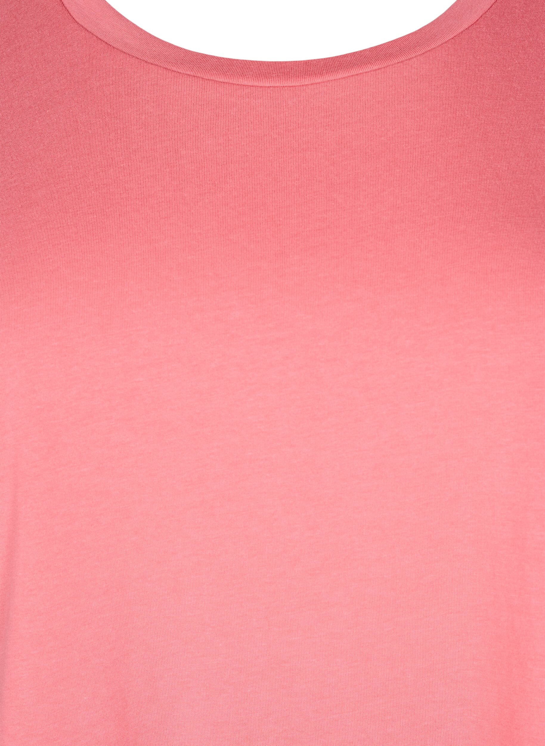 ZizziKortermet T-skjorte i bomullsblanding, Rosa, Packshot image number 2