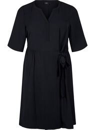 Midikjole med knyte-detaljer, Black