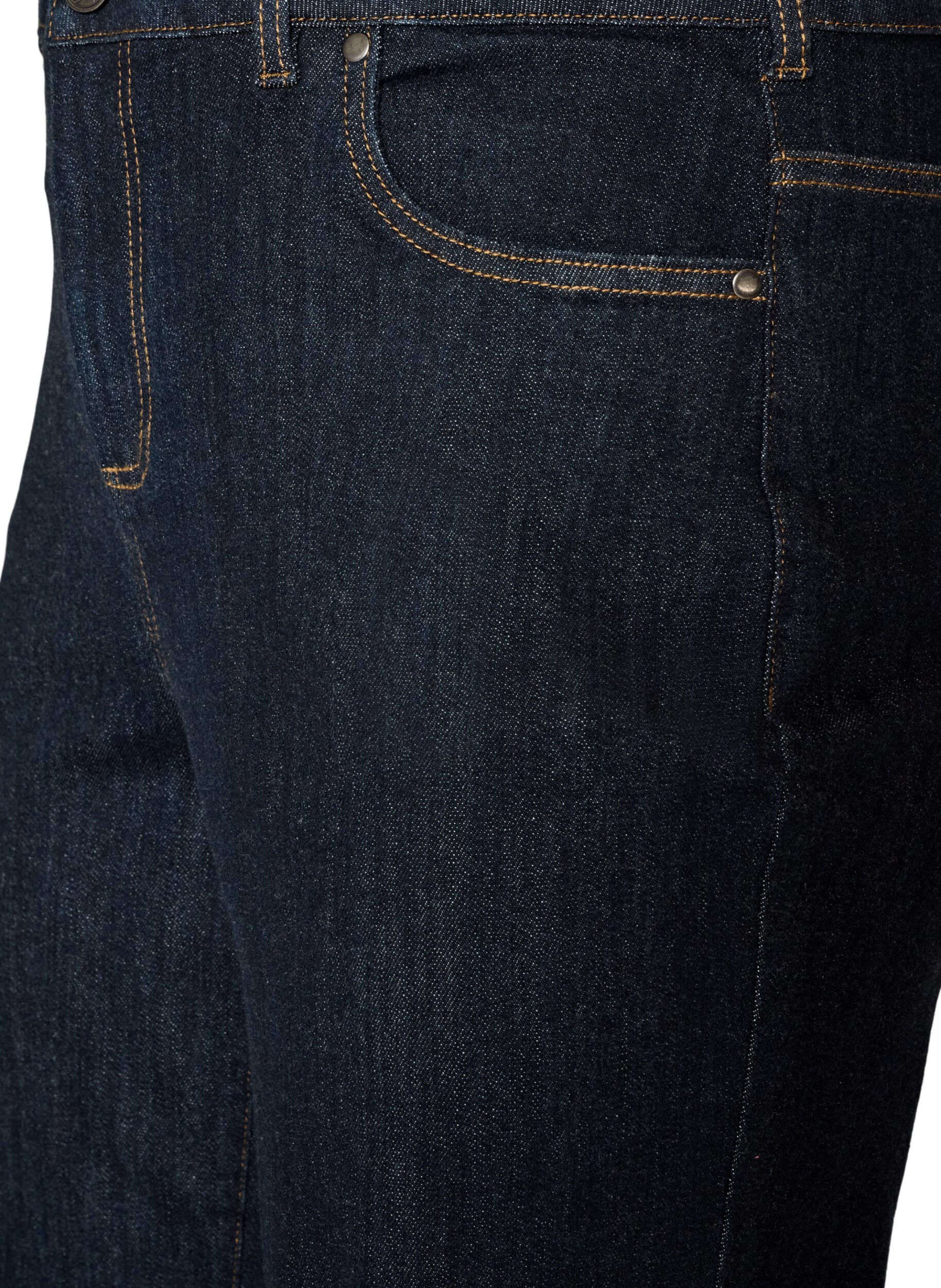 ZizziStraight fit Kiana jeans med h&oslash;y midje, Bl&aring;, Packshot image number 2