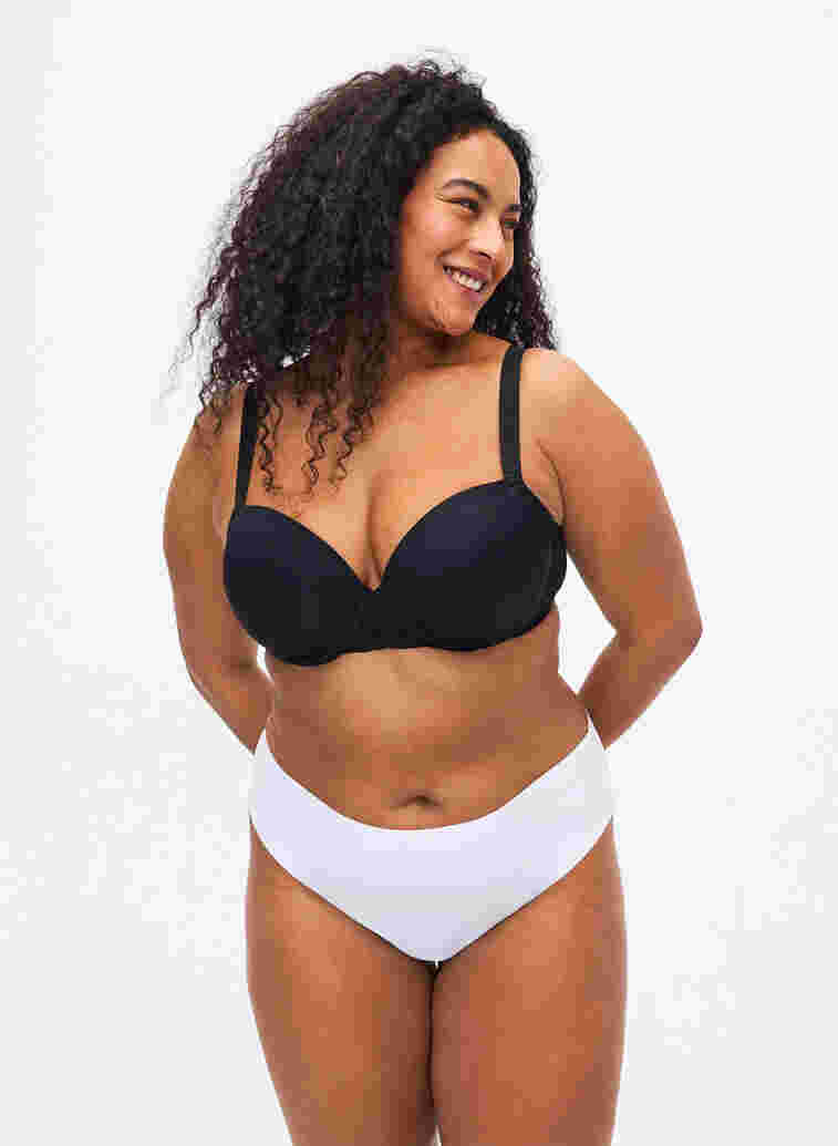 Sømløs g-streng, 2 stk., Bright White, Model