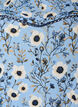 Bluse med blomstertrykk og korte ermer, Bl&aring;, Packshot image number 2