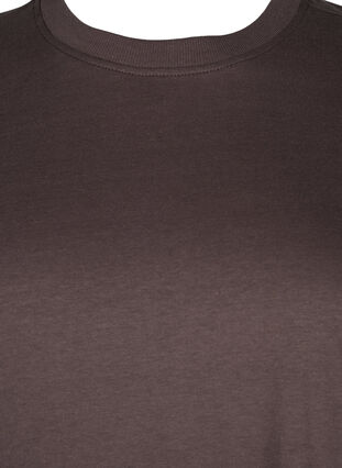 Zizzi Basic T-skjorte i bomull med rund hals, Brun, Packshot image number 2