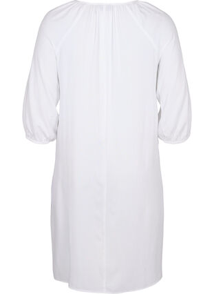 Kjole i viskose med V-hals, Bright White, Packshot image number 1