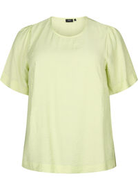 Bluse med halvlange ermer i viskose, Lily Green Bluse med halvlange ermer i viskose