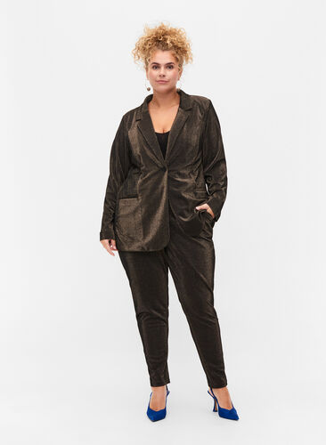 Maddison bukser med glitter, Black w. Lurex, Model image number 0