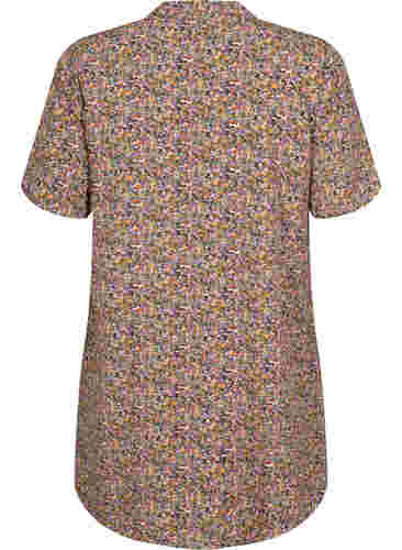 FLASH - Blomstrete tunika med korte ermer, Multi Ditsy, Packshot image number 1