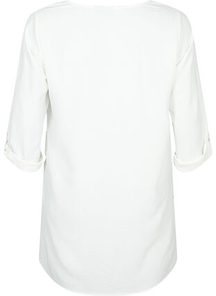 A-formet tunika med 3/4-ermer, Bright White, Packshot image number 1