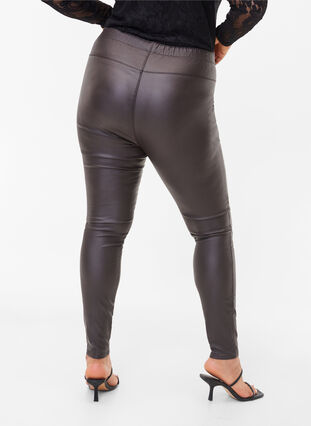 Zizzi Coated leggings, After Dark, Model image number 1