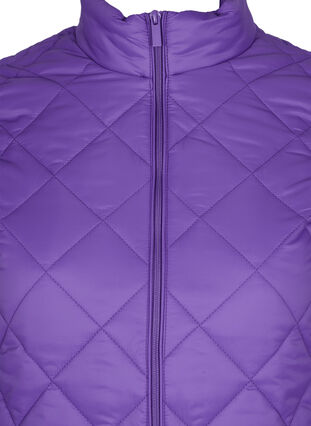 Quiltet lett jakke med glidelås og lommer, Ultra Violet, Packshot image number 2
