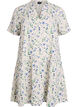 Kort A-linjekjole i bomullsmuslin, Beige, Packshot image number 0