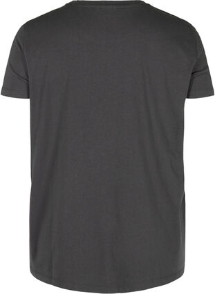 Kortermet T-skjorte i bomull med stener, Black Acid, Packshot image number 1