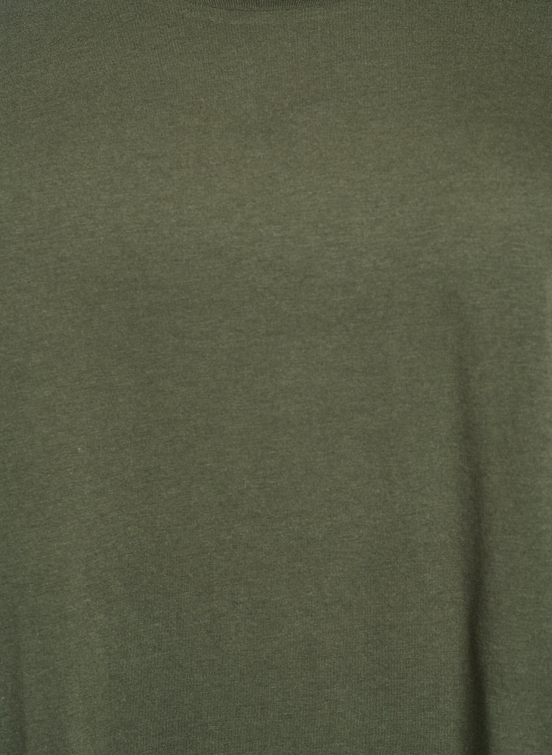 Zizzi Kortermet T-skjorte i bomullsblanding, Gr&oslash;nn, Packshot image number 2