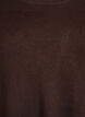 Strikkebluse med knapper i sidene, Brun, Packshot image number 2