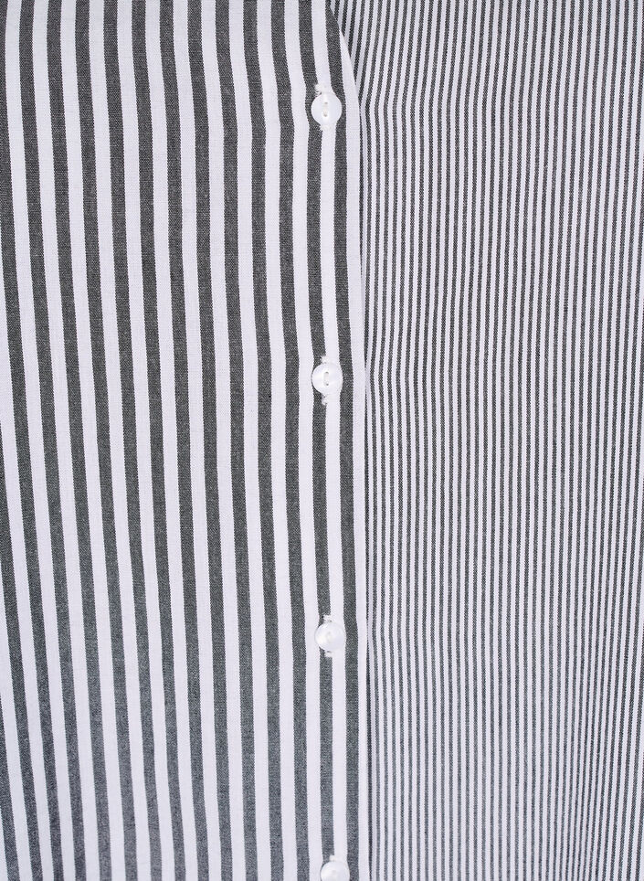 Rutete tunika med 3/4 ermer, Svart, Packshot image number 2