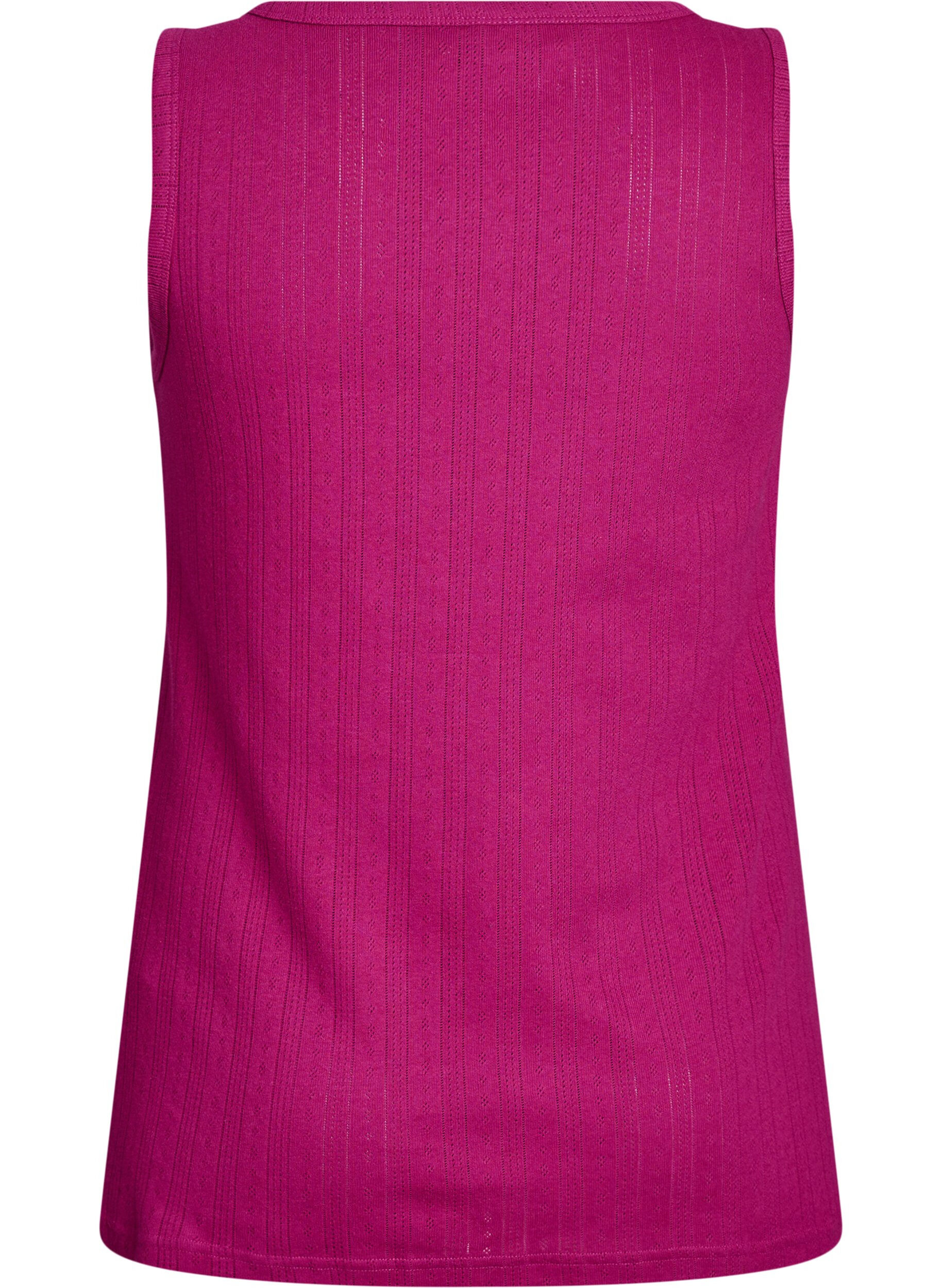 ZizziNattopp i organisk bomull med et teksturert m&oslash;nster, Rosa, Packshot image number 1