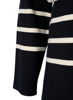 Stripete viskose genser, Black/Sandshell S., Packshot image number 3