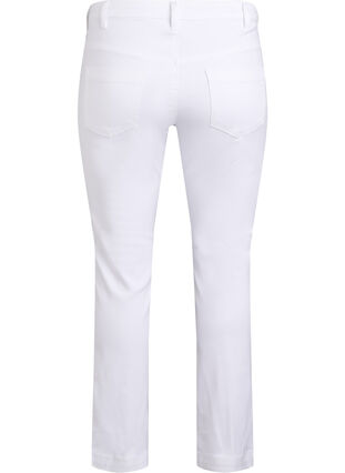 Slim fit Emily jeans med normal høyde i livet, White, Packshot image number 1