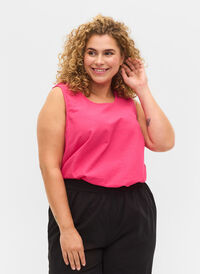 Bomullstopp uten ermer, Beetroot Purple, Model