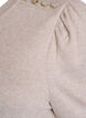 Bluse med knappedetaljer og korte puffermer, Beige, Packshot image number 3