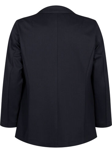 Enkel blazer med knappelukking, Black, Packshot image number 1