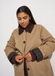 Mellomlang jakke med cordfl&oslash;yelskrage, Beige, Model image number 3