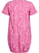 Kortermet bomullskjole med trykt m&oslash;nster, Rosa, Packshot image number 1