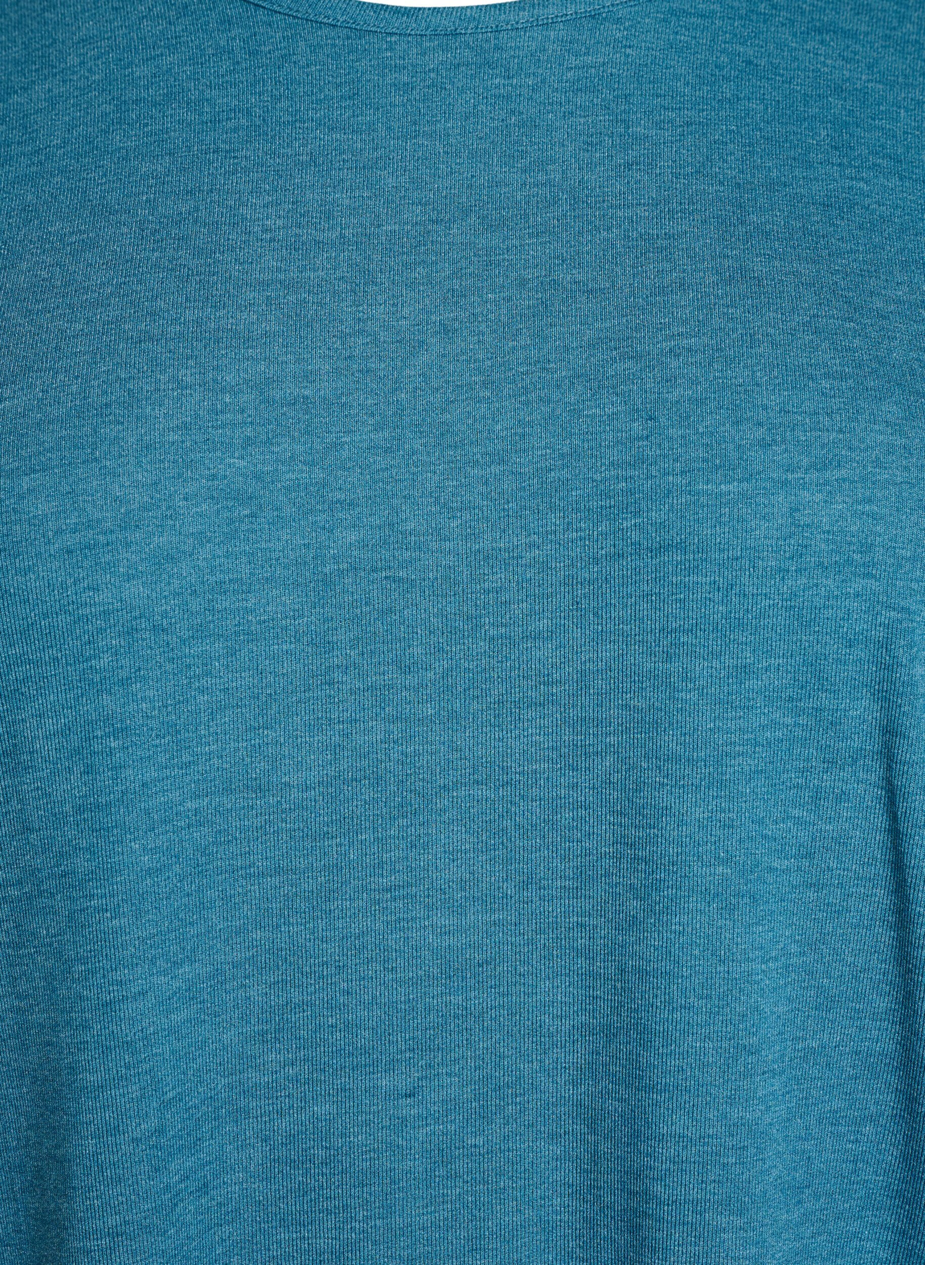 ZizziJersey bluse med 3/4 ermer, Bl&aring;, Packshot image number 2