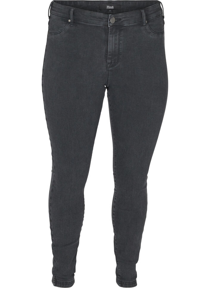 Jeggings i bomullsblanding, Grey Denim, Packshot image number 0