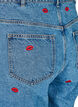 Mille mom-fit jeans med broderi, Blå, Packshot image number 3