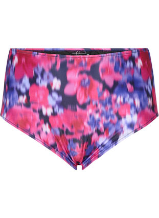 Bikinitruse med trykk og høy midje, Pink Flower AOP, Packshot image number 0