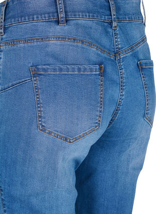 Ellen jeans med høyt liv og bootcut, Blue denim, Packshot image number 3