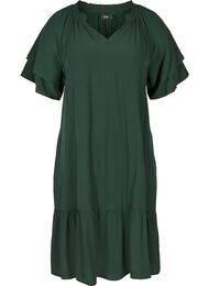 Kortermet kjole med A-form og lommer, Scarab