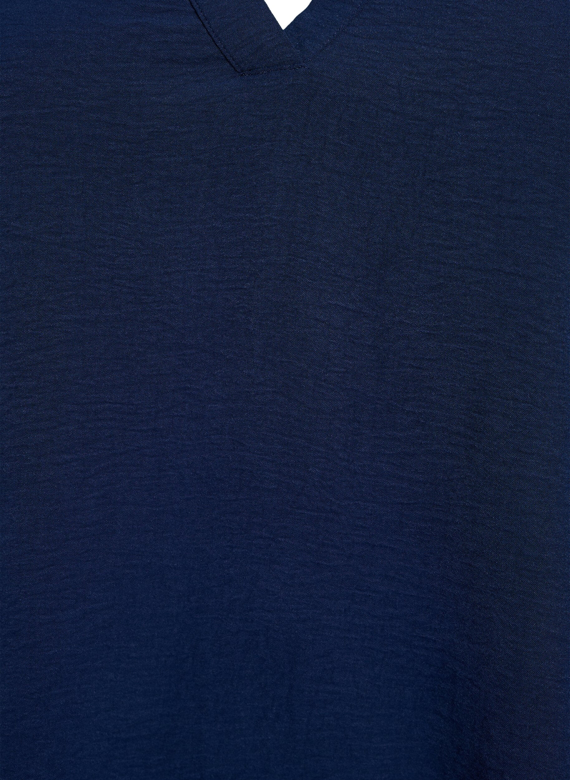 ZizziBluse med 3/4 ermer, Bl&aring;, Packshot image number 2