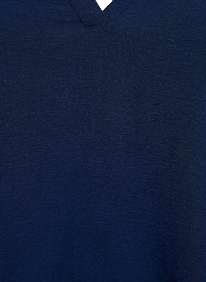 Bluse med 3/4 ermer, Bl&aring;, Packshot image number 2